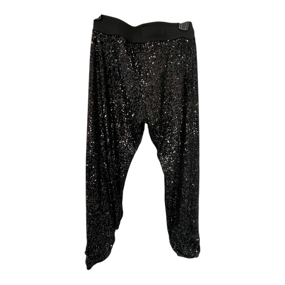 Calvin Klein Black Sequin Jogger Pants - Picture 2 of 6